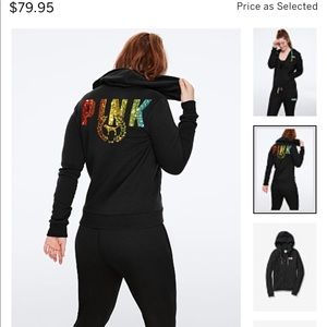 Pink bling xs I have 2 new hoddies